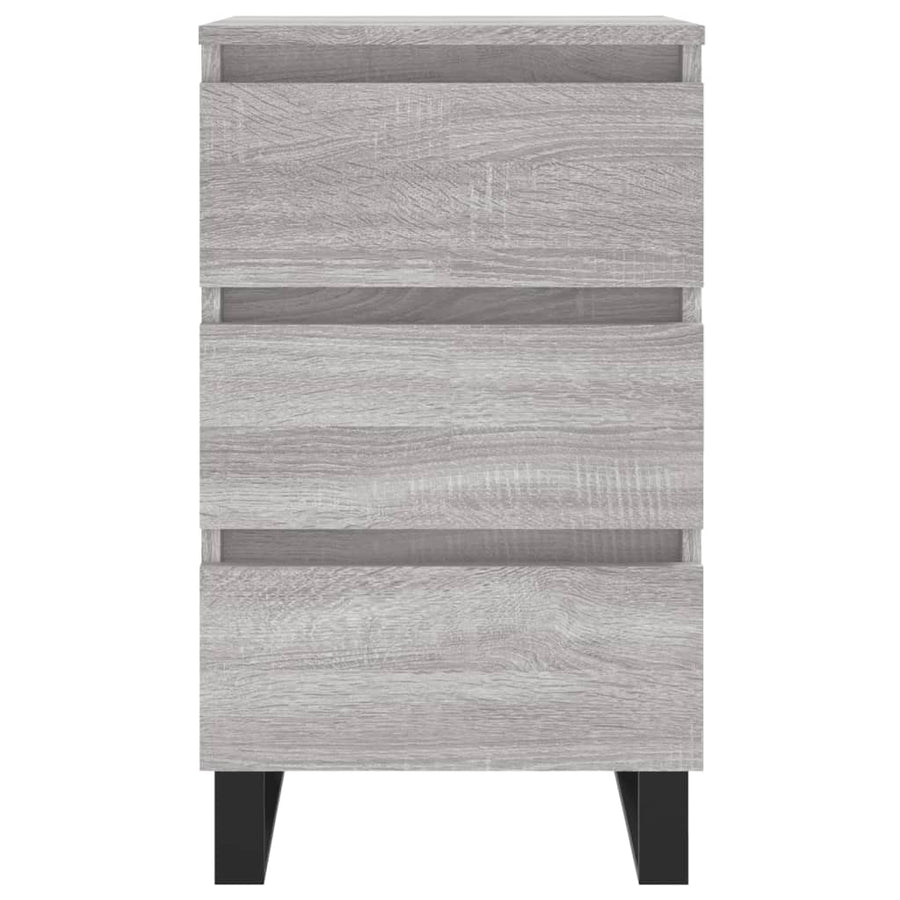 Nachtkastjes 2 St 40X35X69 Cm Bewerkt Hout Grijs Sonoma Eiken