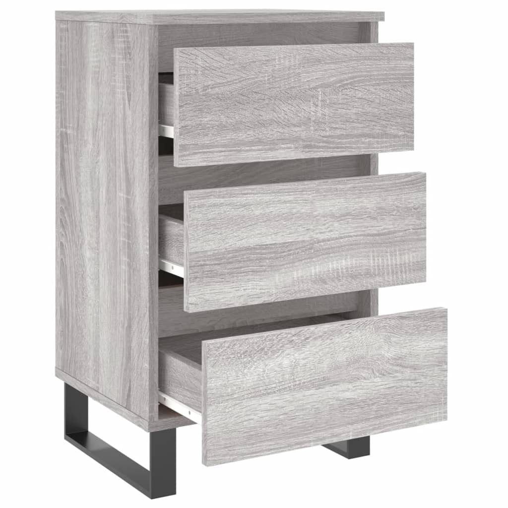 Nachtkastjes 2 St 40X35X69 Cm Bewerkt Hout Grijs Sonoma Eiken