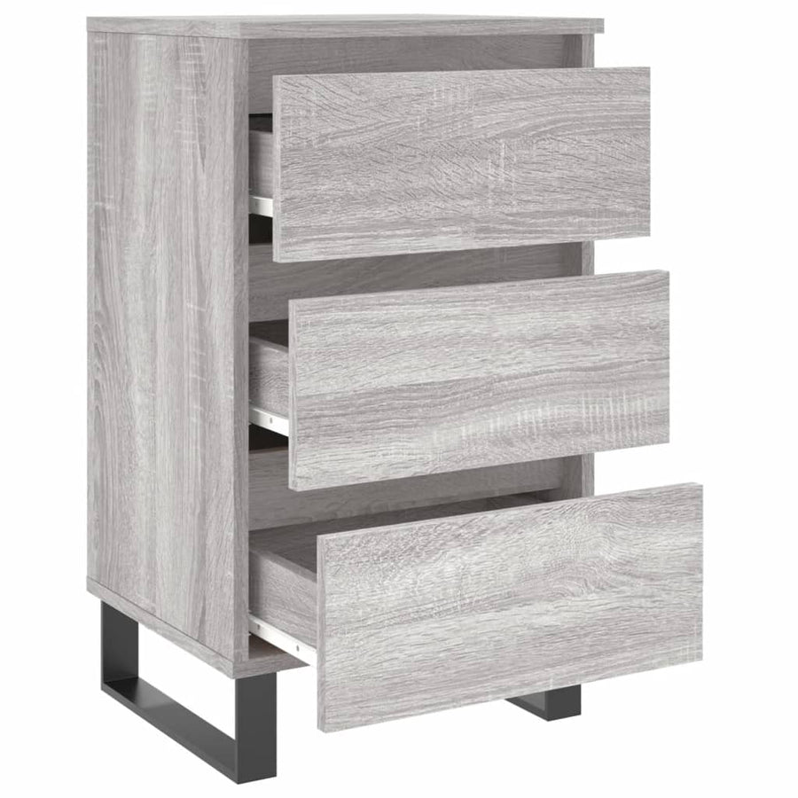 Nachtkastjes 2 St 40X35X69 Cm Bewerkt Hout Grijs Sonoma Eiken