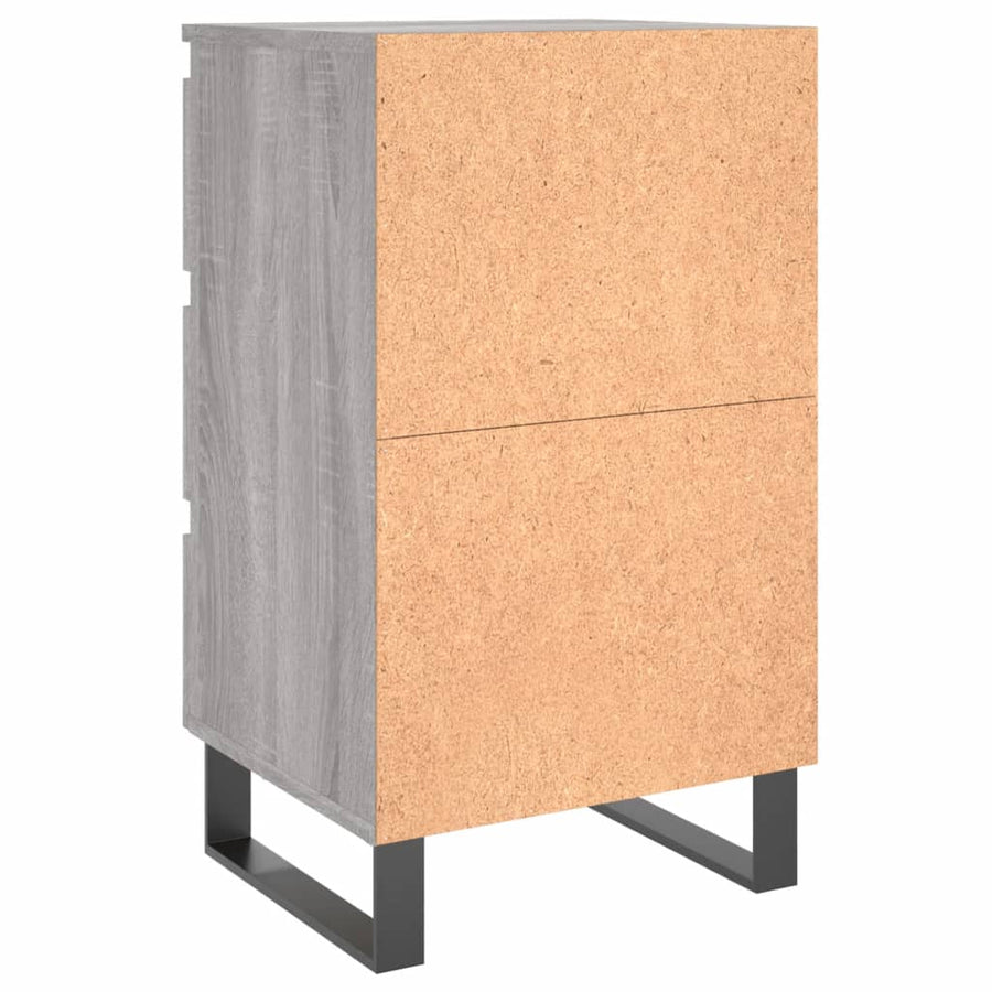 Nachtkastjes 2 St 40X35X69 Cm Bewerkt Hout Grijs Sonoma Eiken