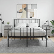 Nachtkastjes 2 st 40x35x69 cm bewerkt hout grijs