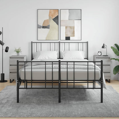 Nachtkastjes 2 St 40X35X69 Cm Bewerkt Hout Grijs Sonoma Eiken