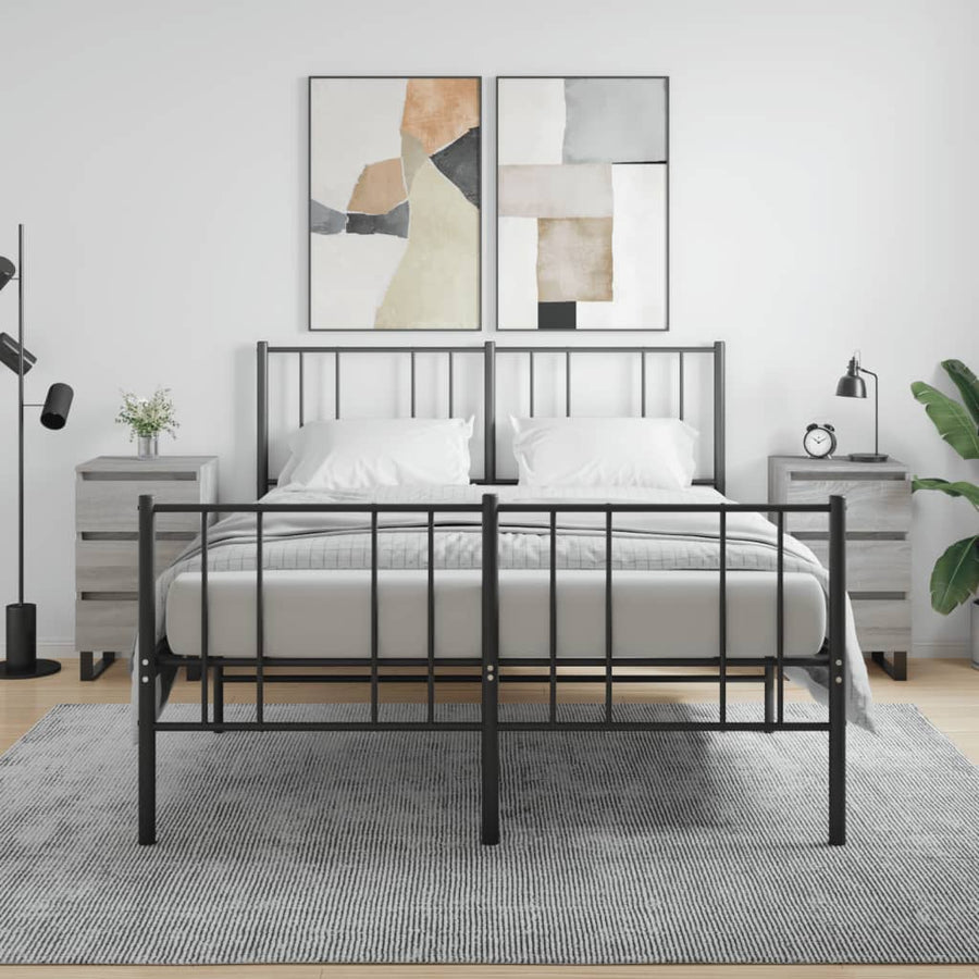 Nachtkastjes 2 St 40X35X69 Cm Bewerkt Hout Grijs Sonoma Eiken