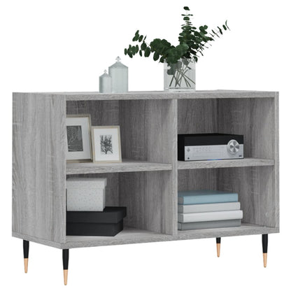 Tv-Meubel 69,5X30X50 Cm Bewerkt Hout Eikenkleurig Grijs sonoma