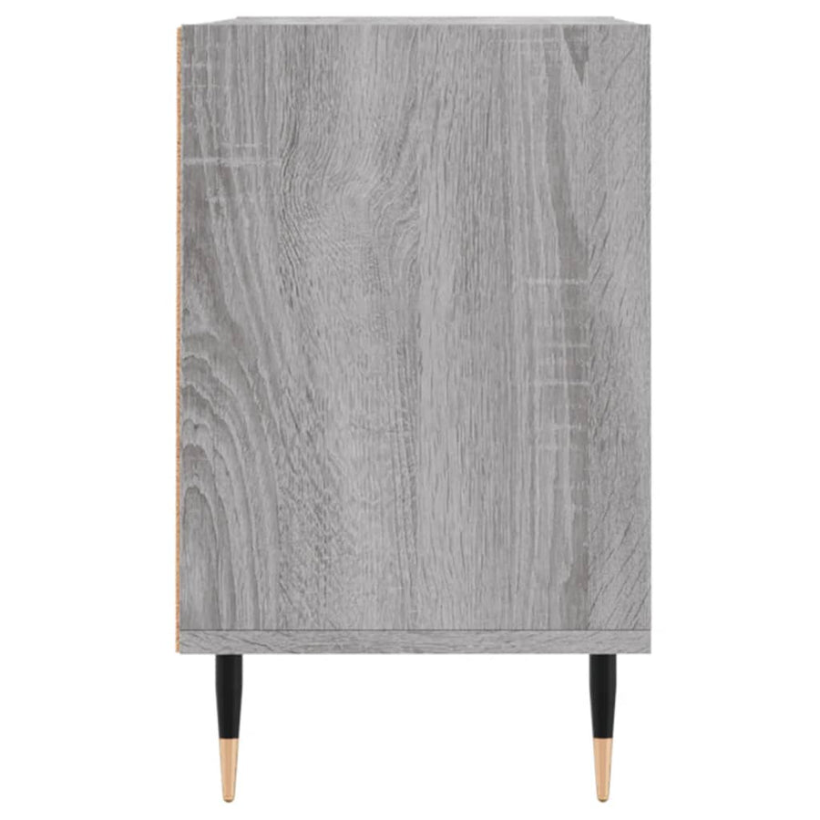 Tv-Meubel 69,5X30X50 Cm Bewerkt Hout Eikenkleurig Grijs sonoma