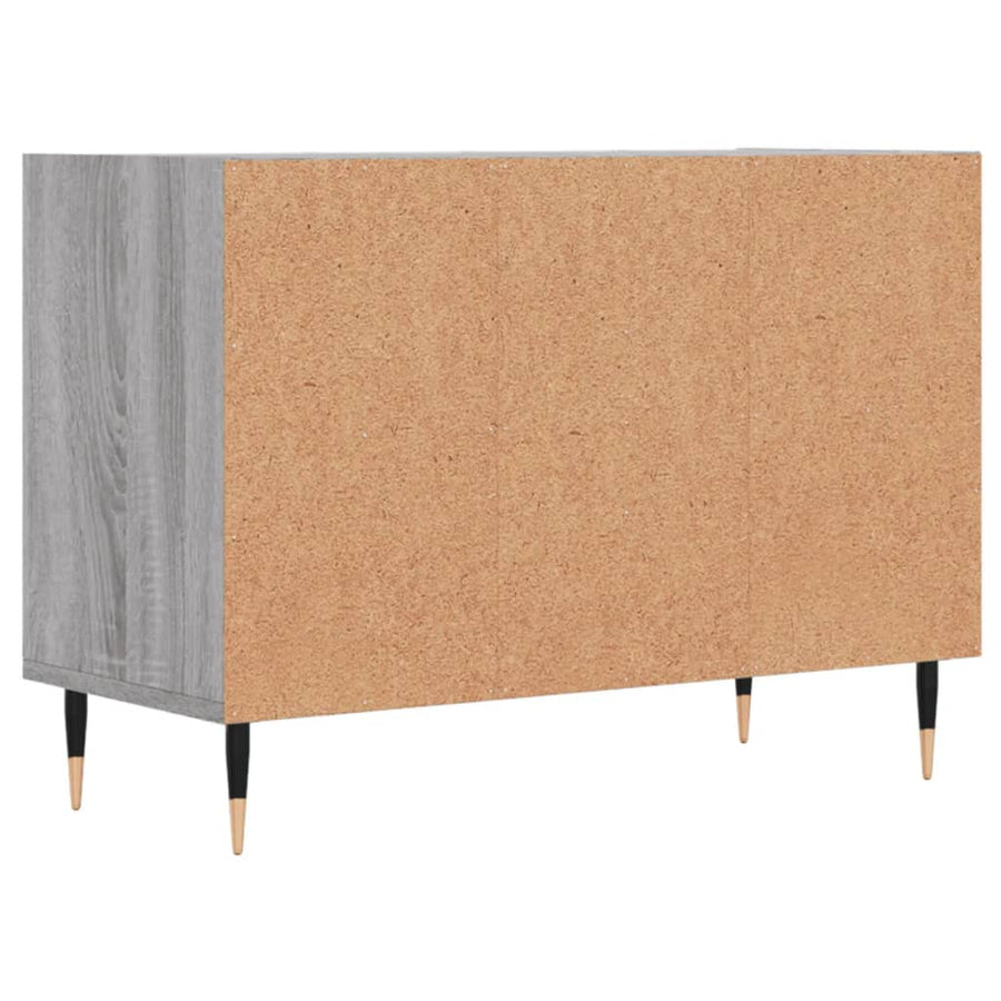 Tv-Meubel 69,5X30X50 Cm Bewerkt Hout Eikenkleurig Grijs sonoma