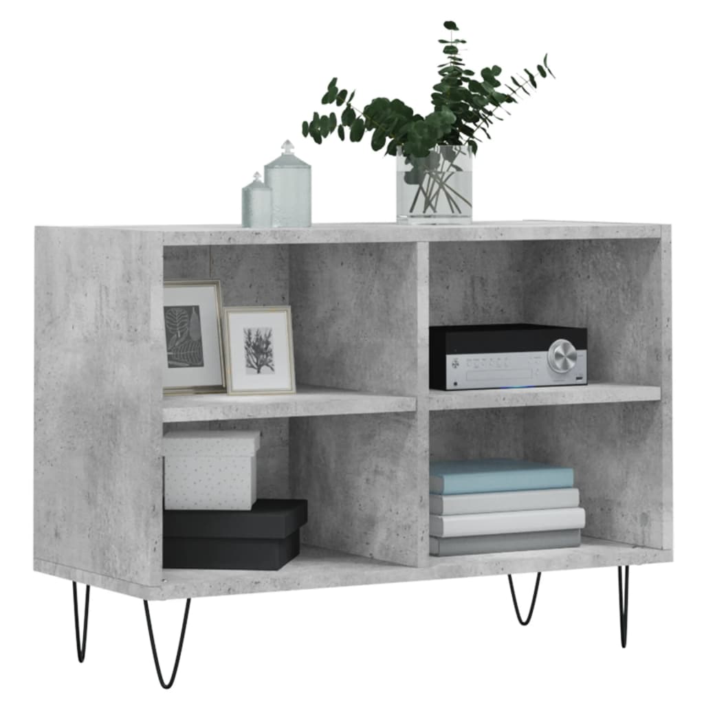 Tv-Meubel 69,5X30X50 Cm Bewerkt Hout Betongrijs