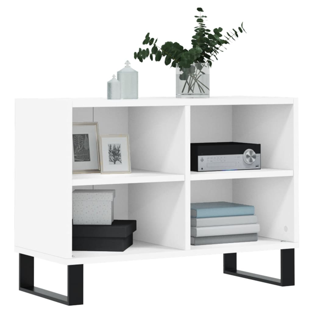 Tv-Meubel 69,5X30X50 Cm Bewerkt Hout Wit