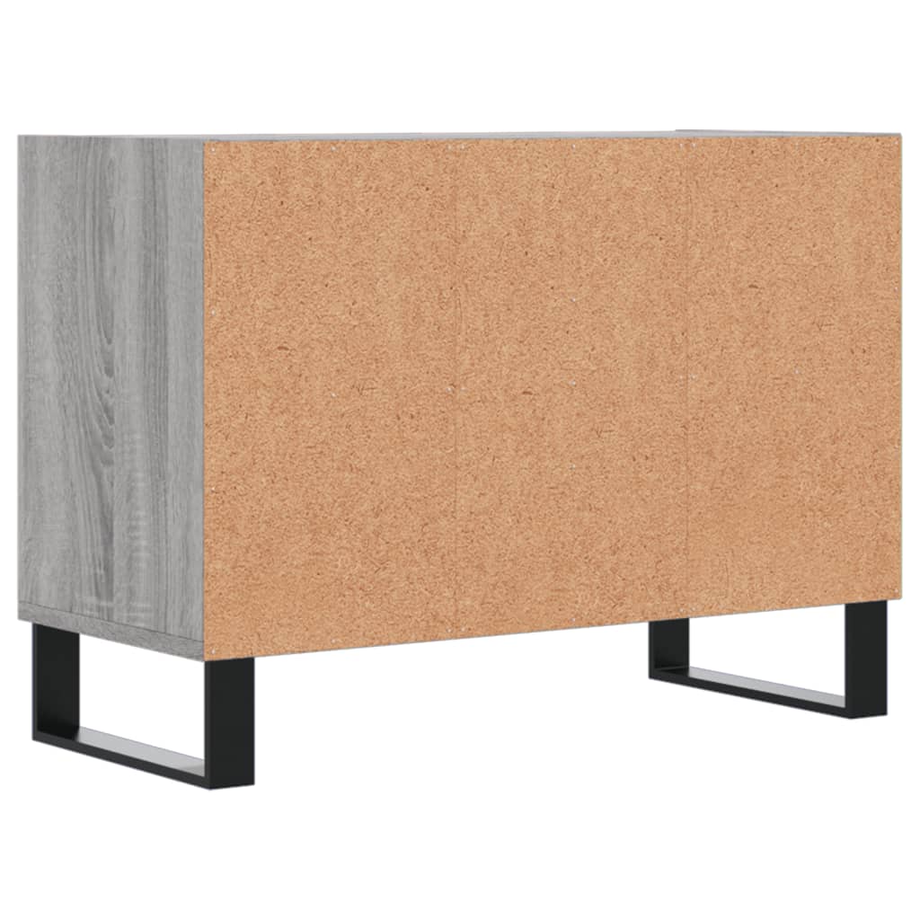 Tv-Meubel 69,5X30X50 Cm Bewerkt Hout Eikenkleurig Grijs sonoma