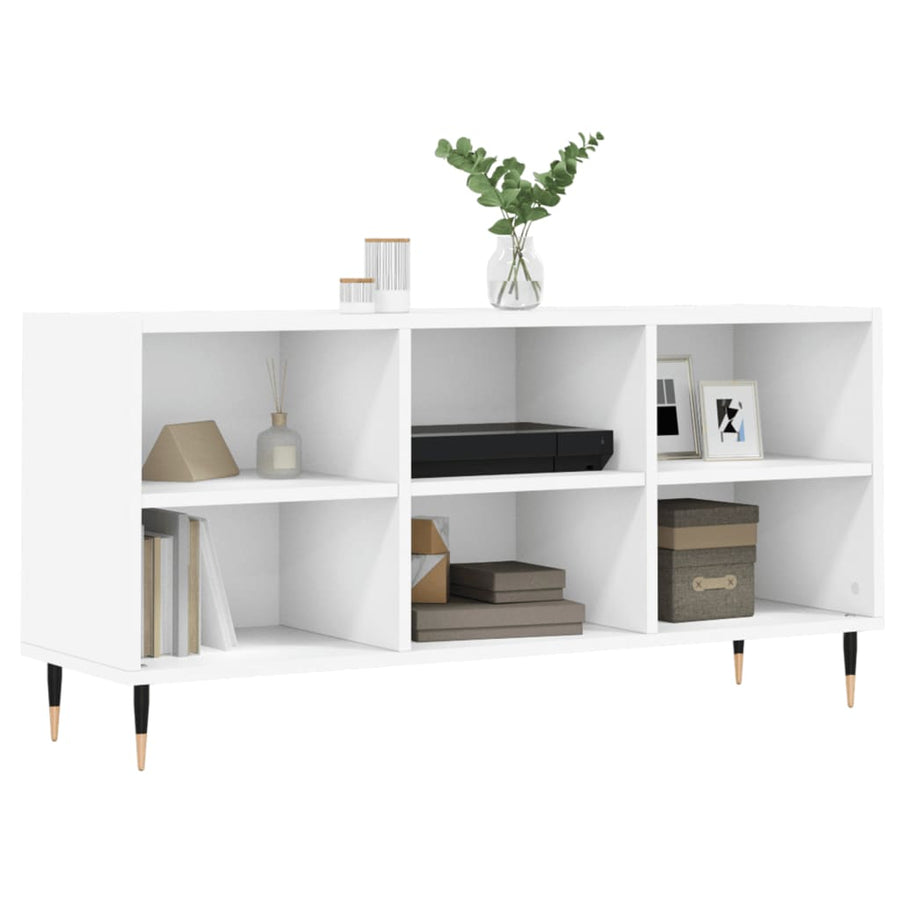 Tv-Meubel 103,5X30X50 Cm Bewerkt Hout Wit