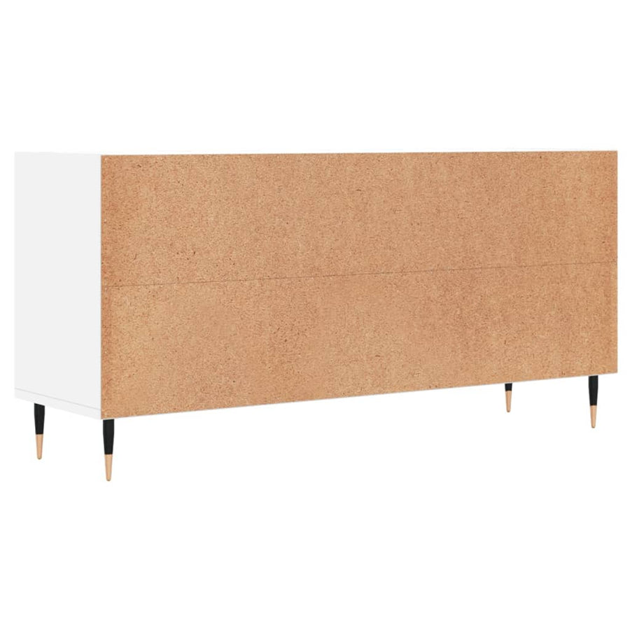 Tv-Meubel 103,5X30X50 Cm Bewerkt Hout Wit