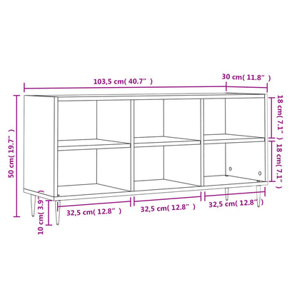 Tv-Meubel 103,5X30X50 Cm Bewerkt Hout Wit
