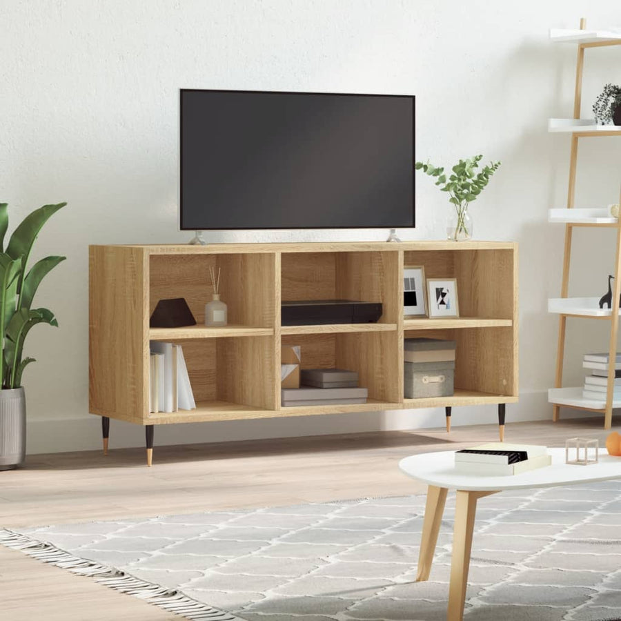 Tv-Meubel 103,5X30X50 Cm Bewerkt Hout Kleurig Sonoma eiken