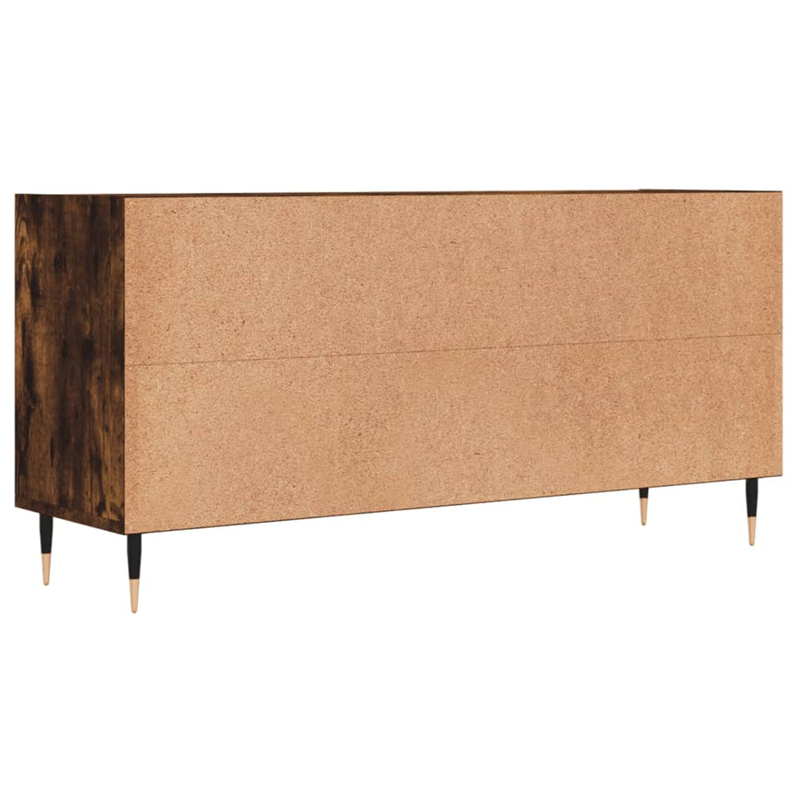 Tv-Meubel 103,5X30X50 Cm Bewerkt Hout Kleurig Gerookt eiken