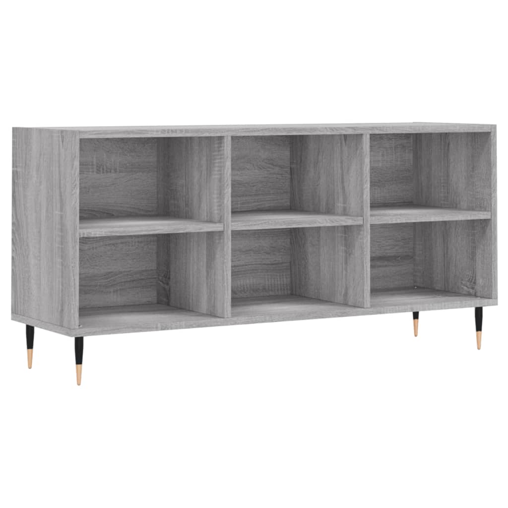 Tv-Meubel 103,5X30X50 Cm Bewerkt Hout Eikenkleurig Grijs sonoma