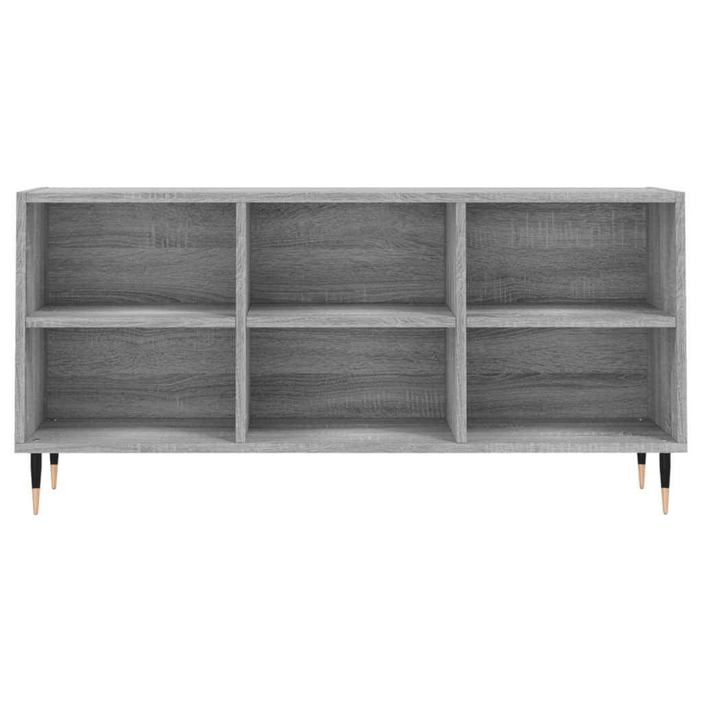 Tv-Meubel 103,5X30X50 Cm Bewerkt Hout Eikenkleurig Grijs sonoma