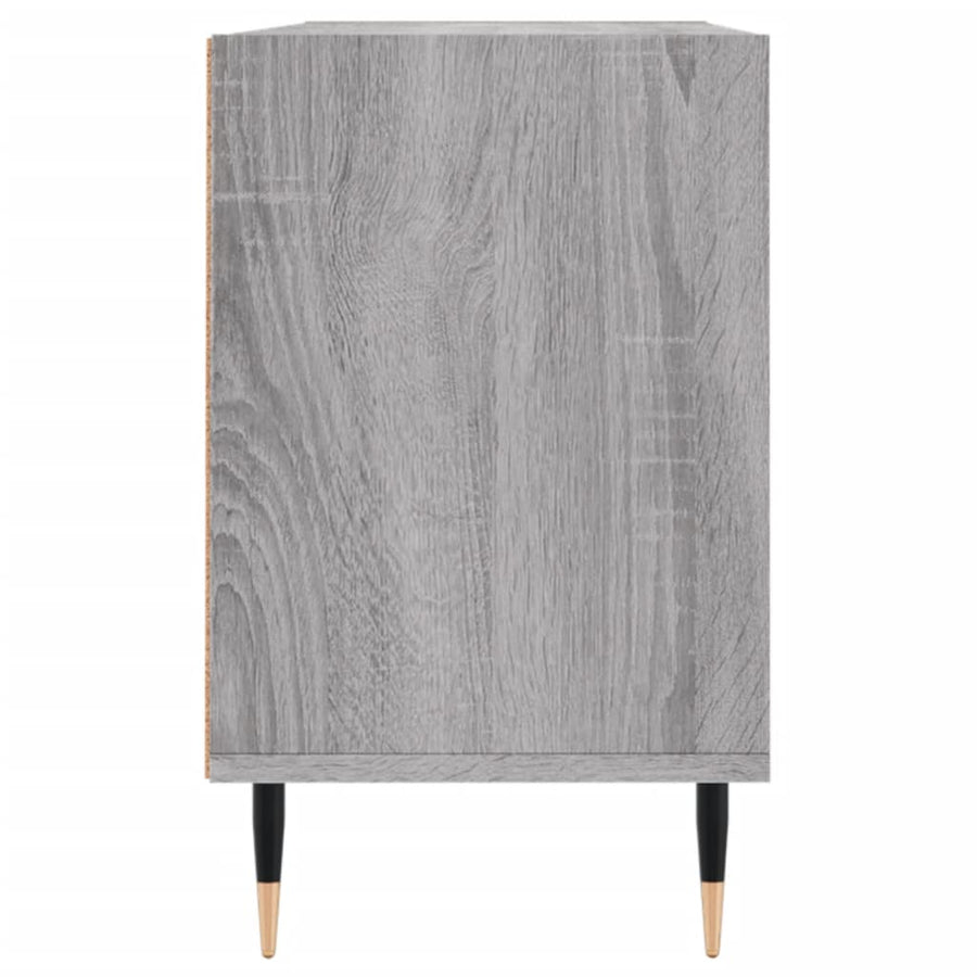 Tv-Meubel 103,5X30X50 Cm Bewerkt Hout Eikenkleurig Grijs sonoma