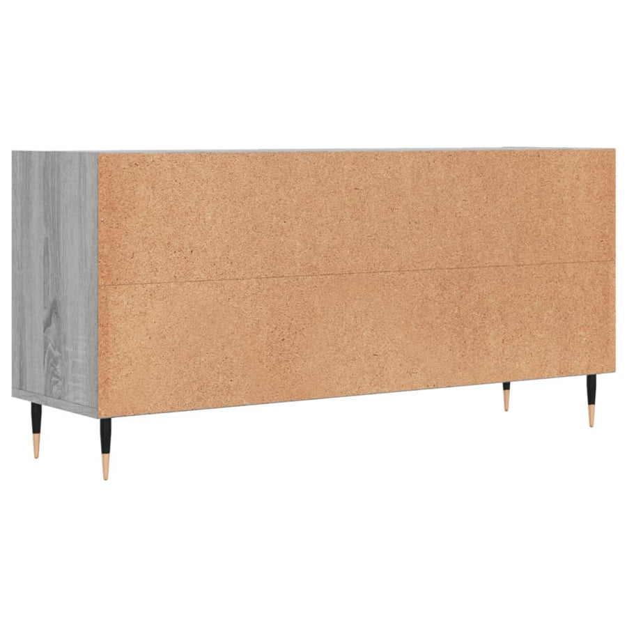 Tv-Meubel 103,5X30X50 Cm Bewerkt Hout Eikenkleurig Grijs sonoma