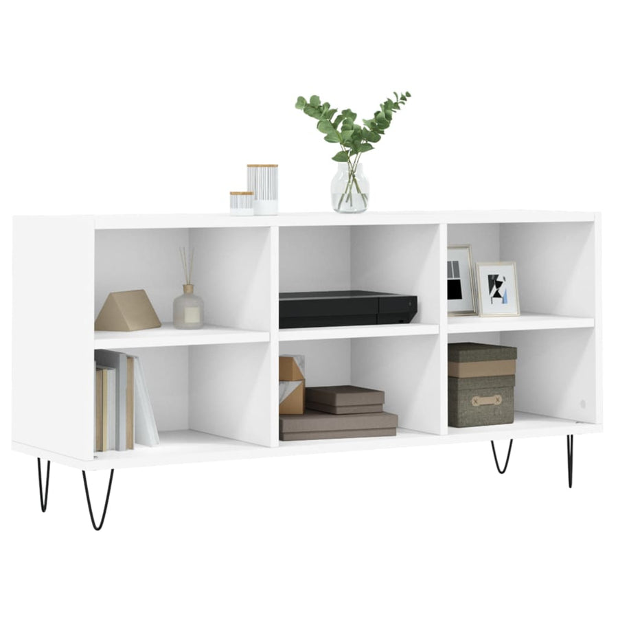 Tv-Meubel 103,5X30X50 Cm Bewerkt Hout Wit
