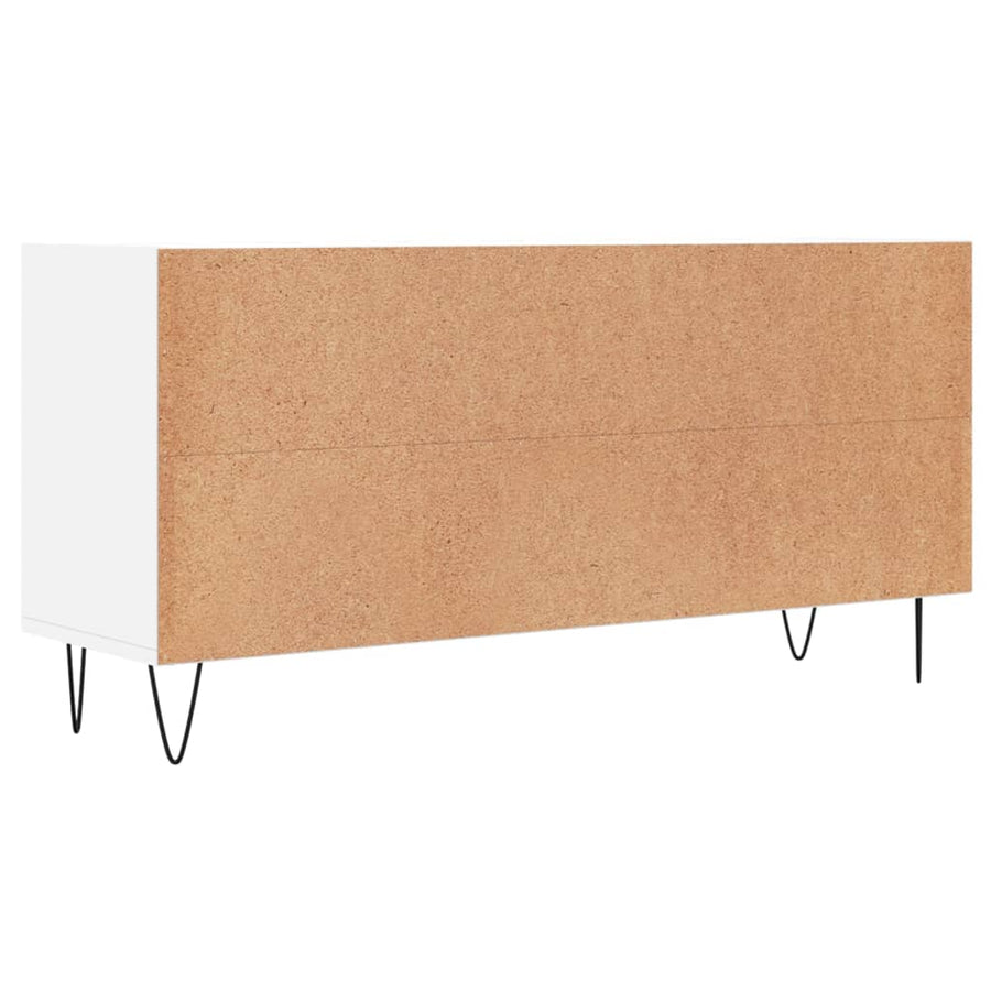 Tv-Meubel 103,5X30X50 Cm Bewerkt Hout Wit