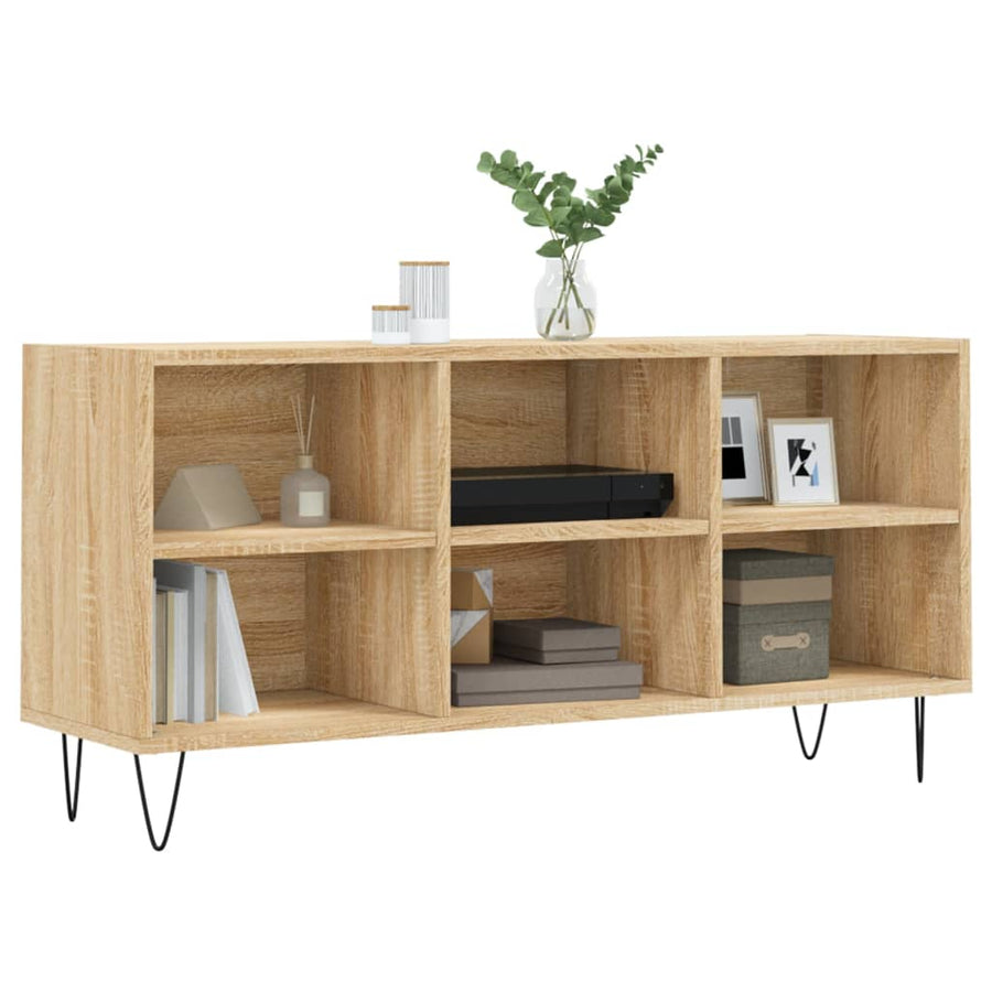 Tv-meubel 103,5x30x50 cm bewerkt hout sonoma eikenkleurig
