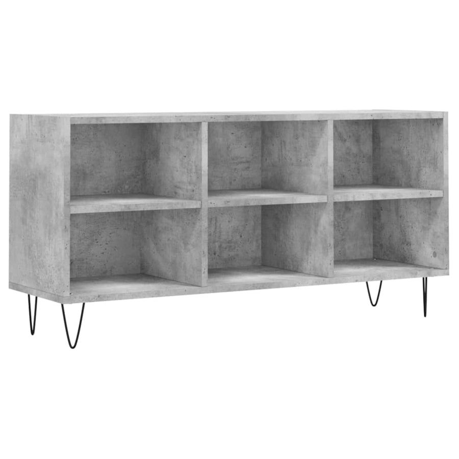 Tv-Meubel 03,5X30X50 Cm Bewerkt Hout Betongrijs