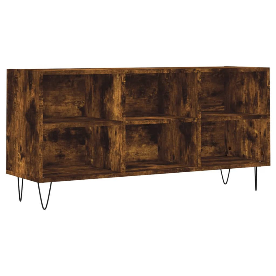 Tv-Meubel 103,5X30X50 Cm Bewerkt Hout Kleurig Gerookt eiken