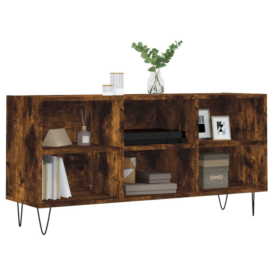 Tv-Meubel 103,5X30X50 Cm Bewerkt Hout Kleurig Gerookt eiken