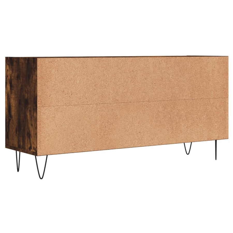 Tv-Meubel 103,5X30X50 Cm Bewerkt Hout Kleurig Gerookt eiken