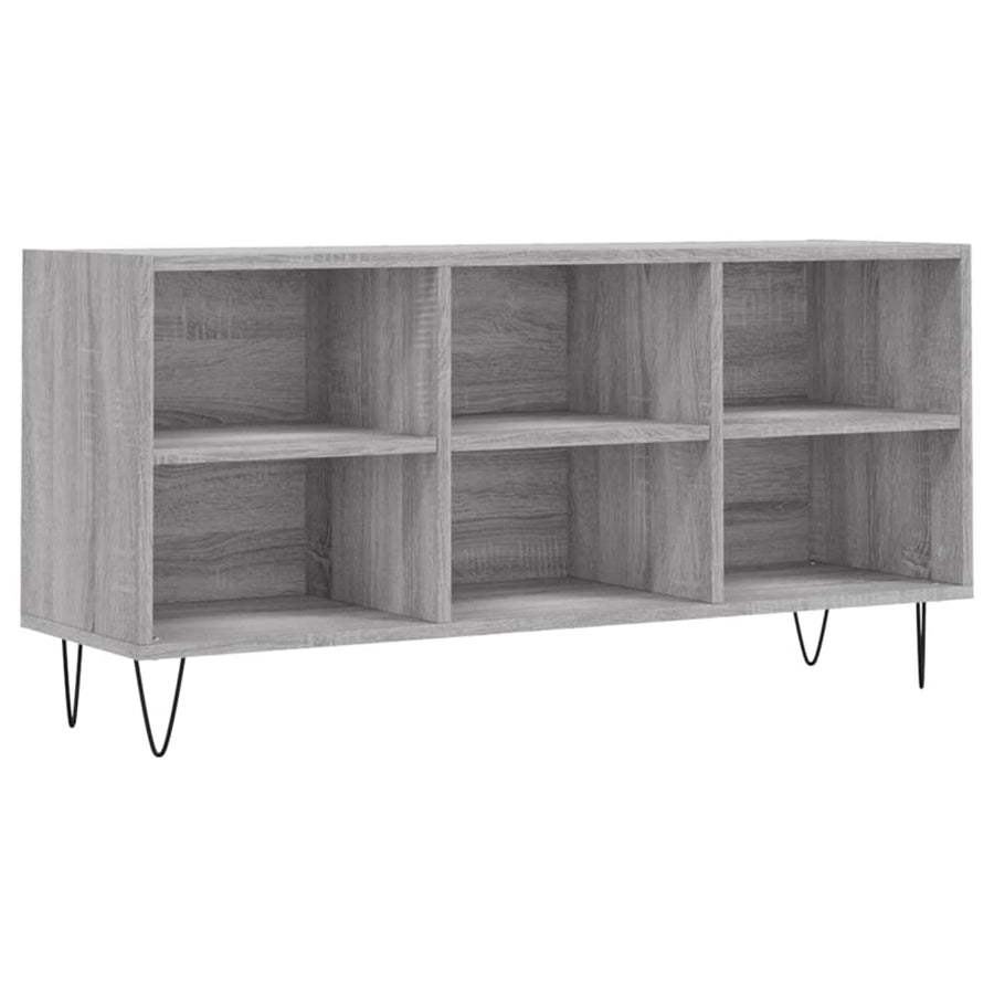 Tv-Meubel 103,5X30X50 Cm Bewerkt Hout Eikenkleurig Grijs sonoma