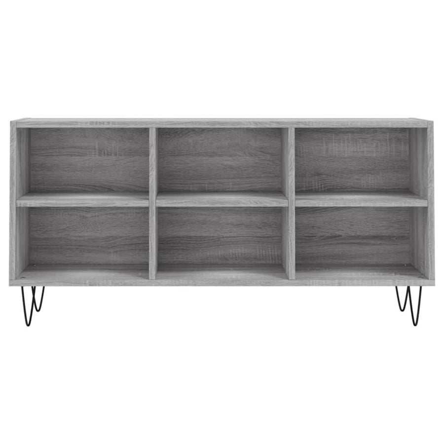 Tv-Meubel 103,5X30X50 Cm Bewerkt Hout Eikenkleurig Grijs sonoma