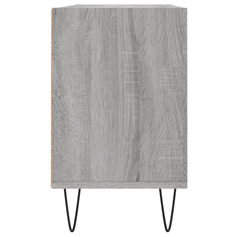 Tv-Meubel 103,5X30X50 Cm Bewerkt Hout Eikenkleurig Grijs sonoma