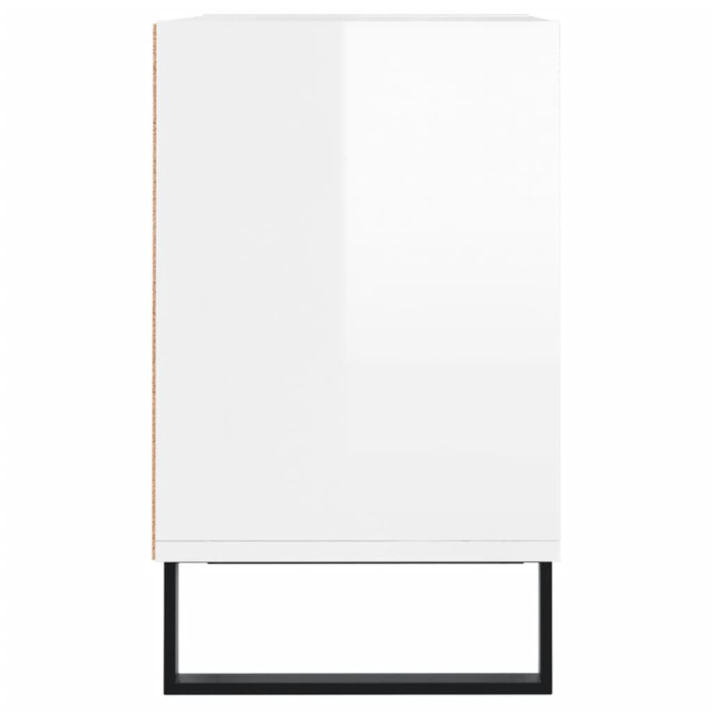 Tv-Meubel 03,5X30X50 Cm Bewerkt Hout Hoogglans wit