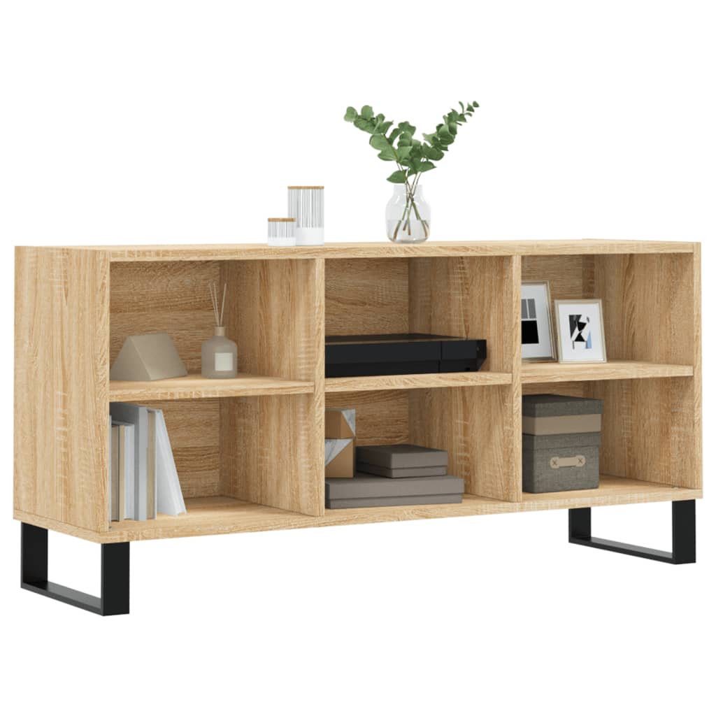 Tv-Meubel 03,5X30X50 Cm Bewerkt Hout Kleurig Sonoma eiken