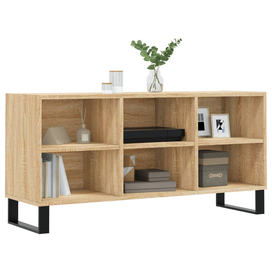 Tv-Meubel 03,5X30X50 Cm Bewerkt Hout Kleurig Sonoma eiken