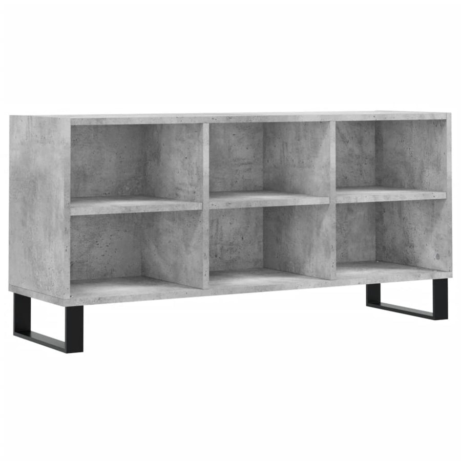 Tv-Meubel 03,5X30X50 Cm Bewerkt Hout Betongrijs