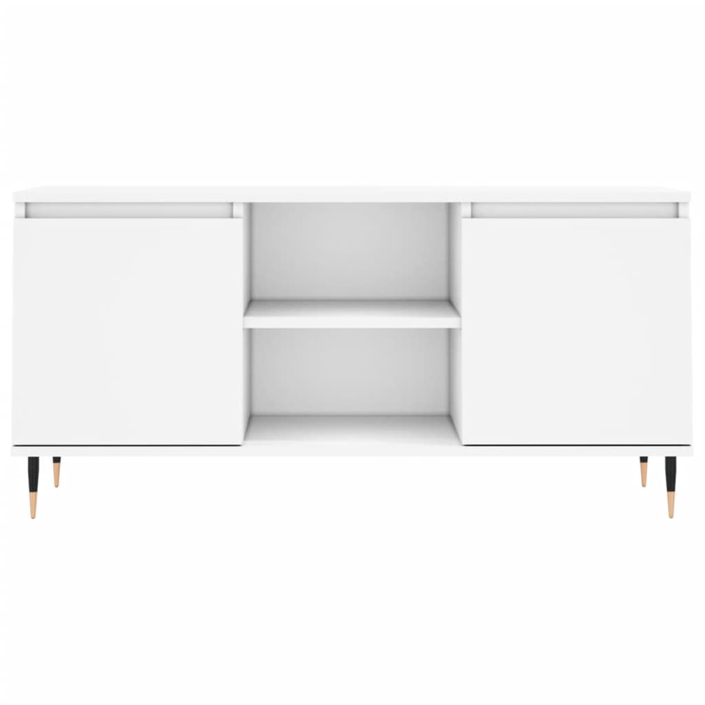 Tv-Meubel 04X35X50 Cm Bewerkt Hout Wit