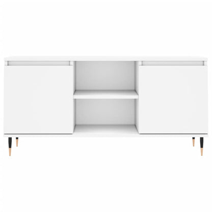 Tv-Meubel 04X35X50 Cm Bewerkt Hout Wit