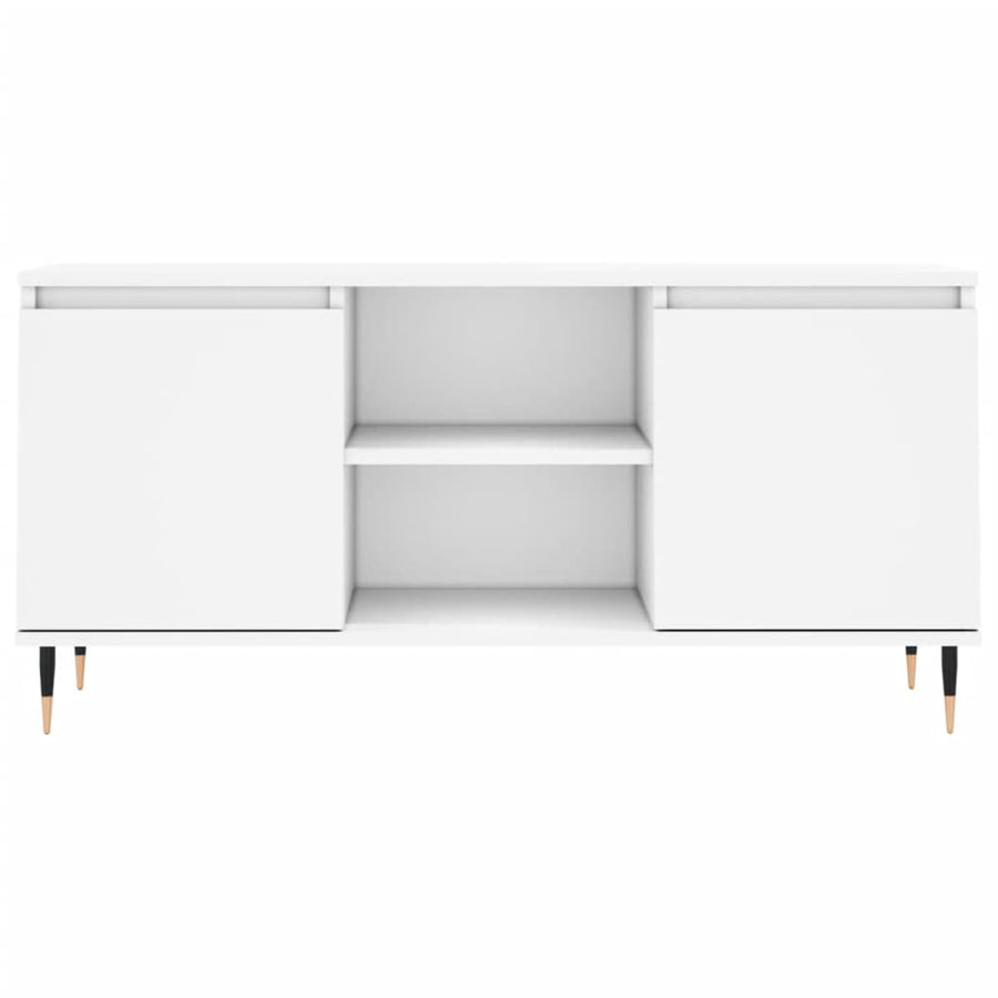 Tv-Meubel 04X35X50 Cm Bewerkt Hout Wit
