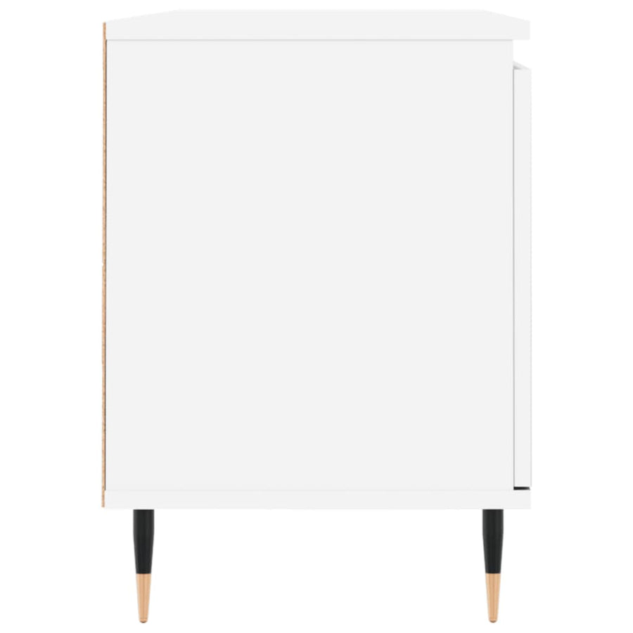Tv-Meubel 04X35X50 Cm Bewerkt Hout Wit