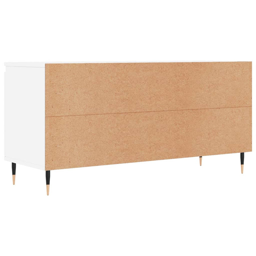 Tv-Meubel 04X35X50 Cm Bewerkt Hout Wit