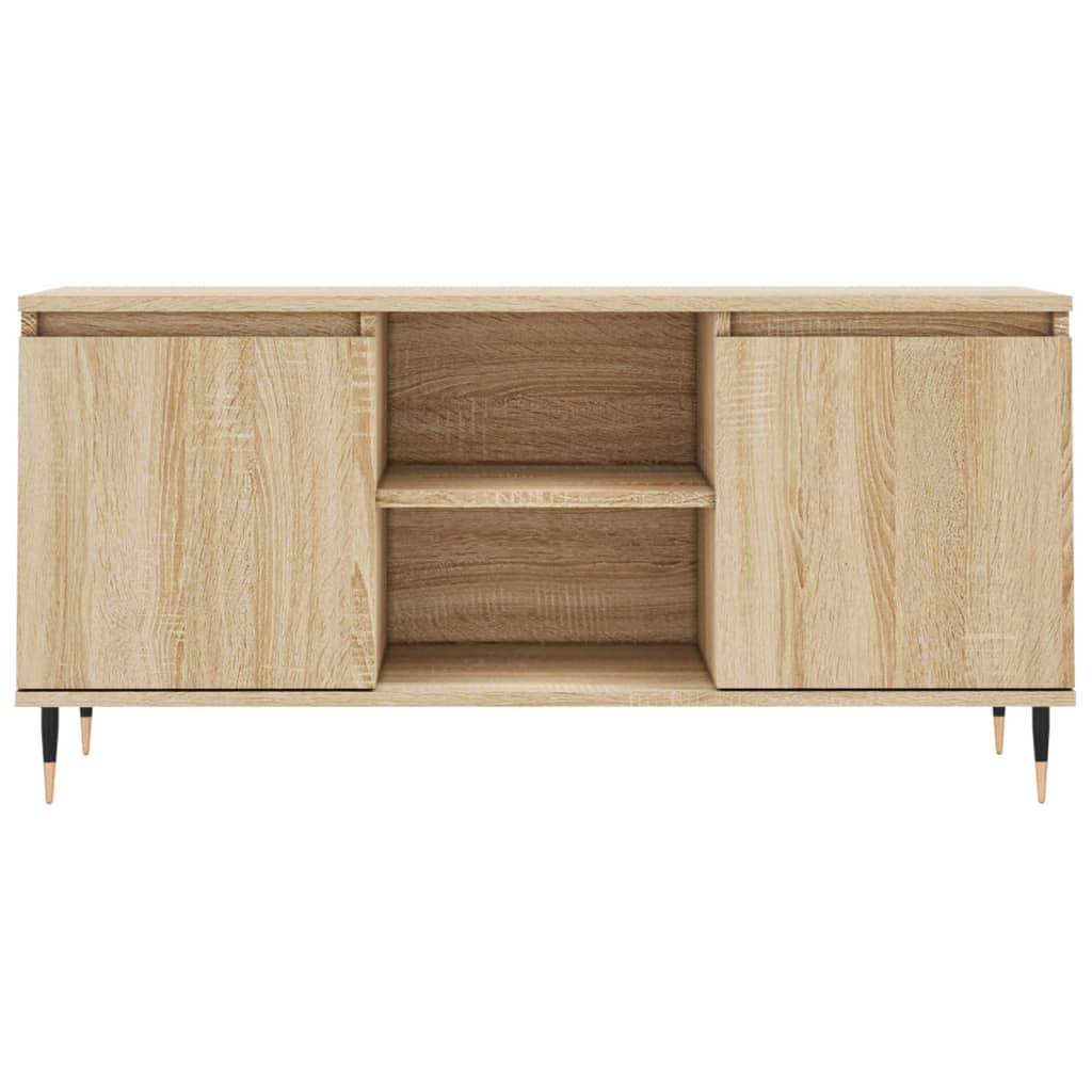 Tv-Meubel 04X35X50 Cm Bewerkt Hout Kleurig Sonoma eiken