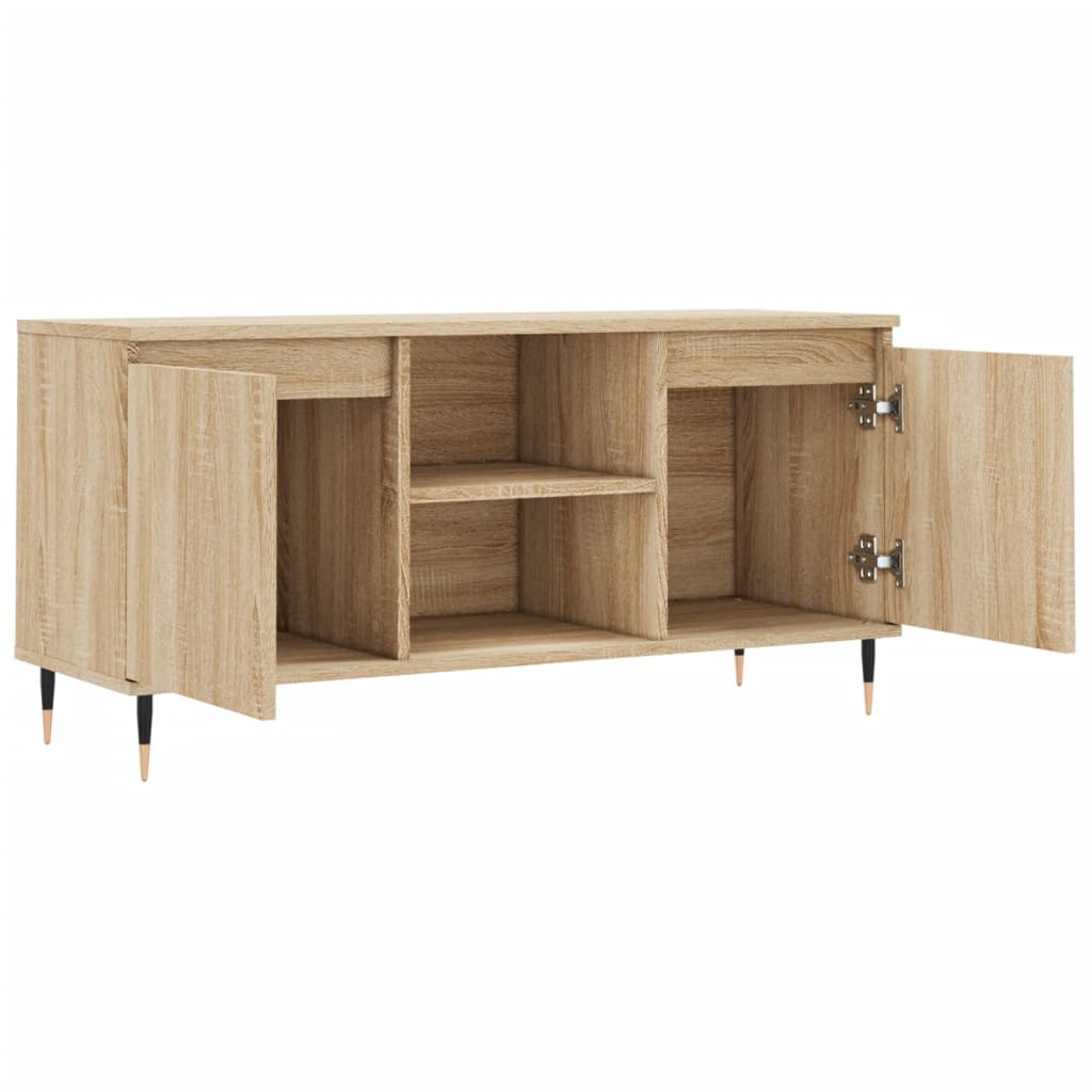 Tv-Meubel 04X35X50 Cm Bewerkt Hout Kleurig Sonoma eiken
