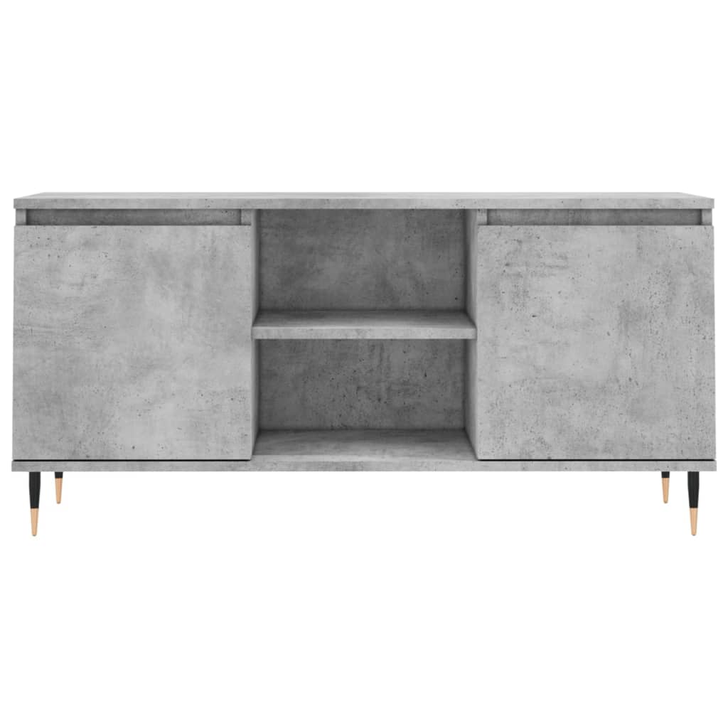 Tv-Meubel 04X35X50 Cm Bewerkt Hout Betongrijs