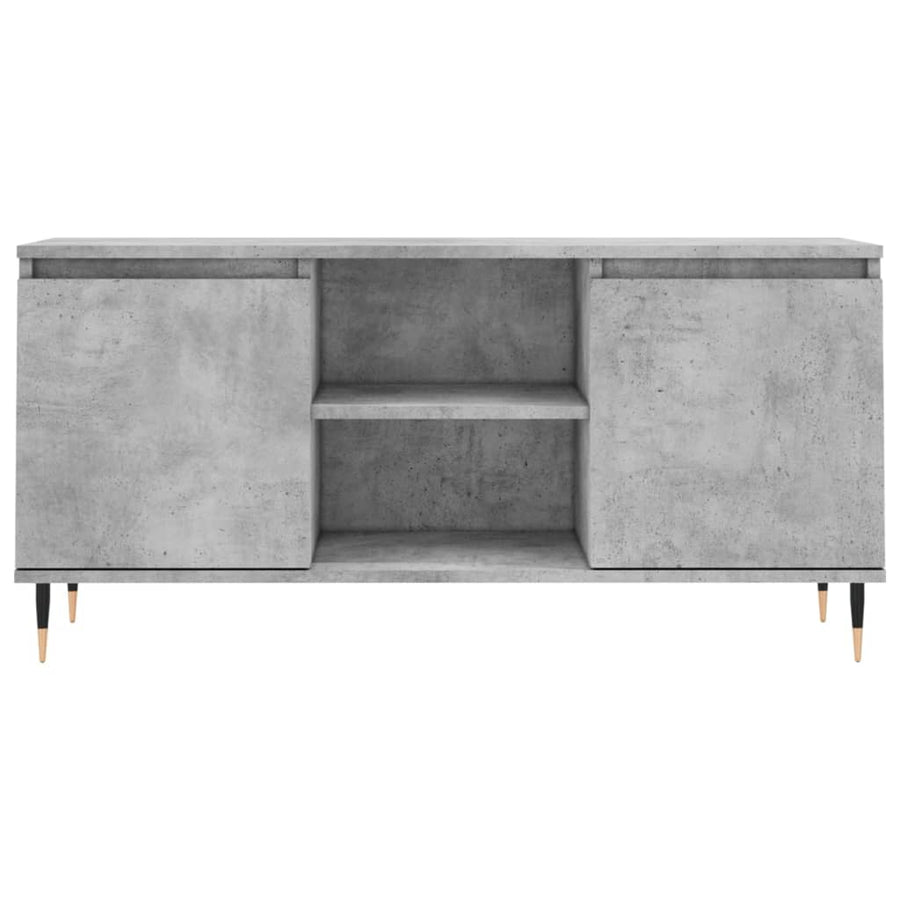 Tv-Meubel 04X35X50 Cm Bewerkt Hout Betongrijs