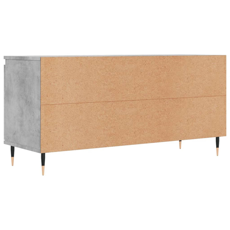 Tv-Meubel 04X35X50 Cm Bewerkt Hout Betongrijs