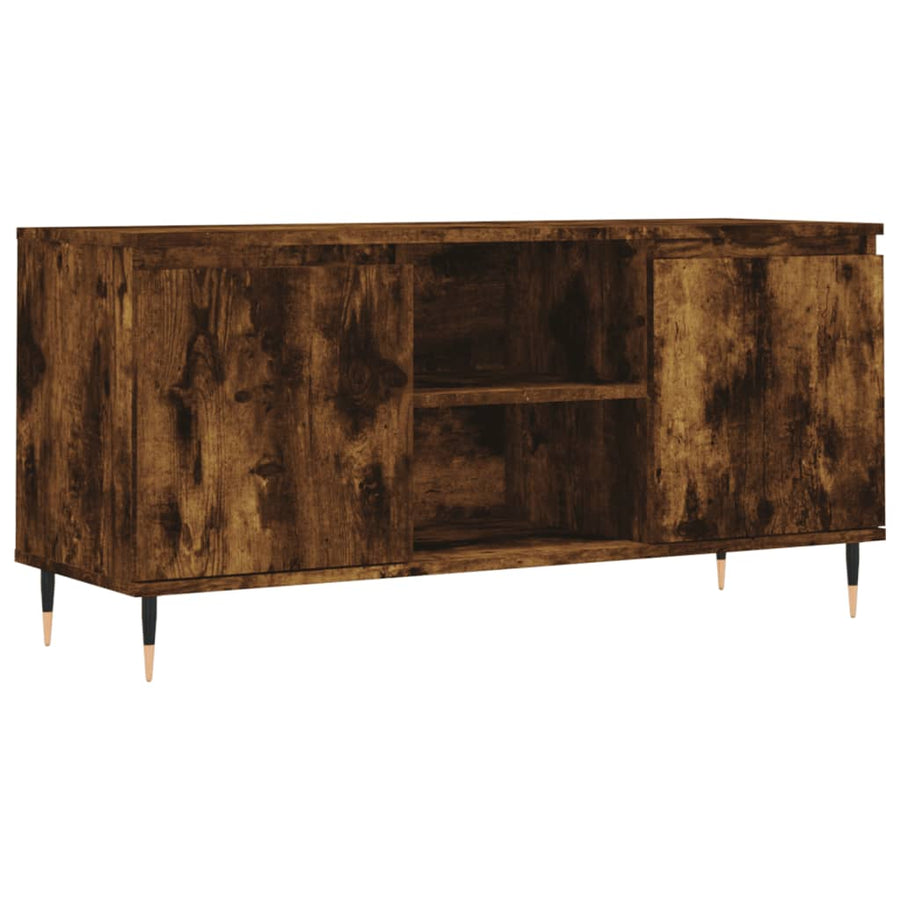 Tv-Meubel 04X35X50 Cm Bewerkt Hout Kleurig Gerookt eiken