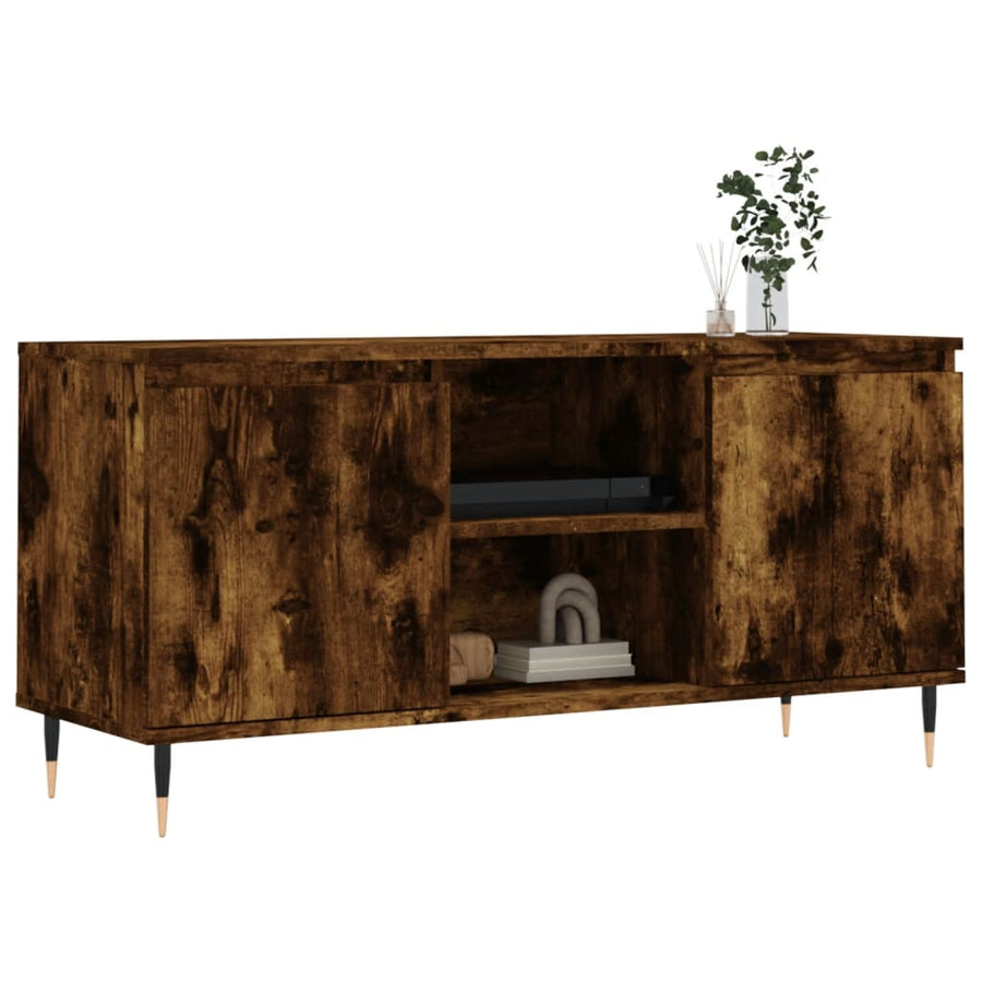 Tv-Meubel 04X35X50 Cm Bewerkt Hout Kleurig Gerookt eiken