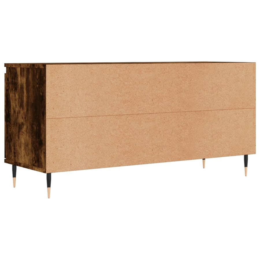 Tv-Meubel 04X35X50 Cm Bewerkt Hout Kleurig Gerookt eiken