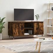 Tv-meubel 104x35x50 cm bewerkt hout gerookt eiken